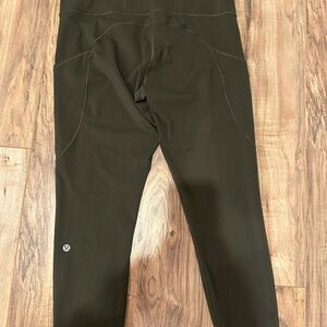 Lululemon olive green leggings size 12